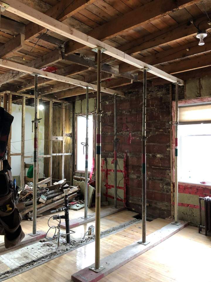 Enlevement de mur porteur